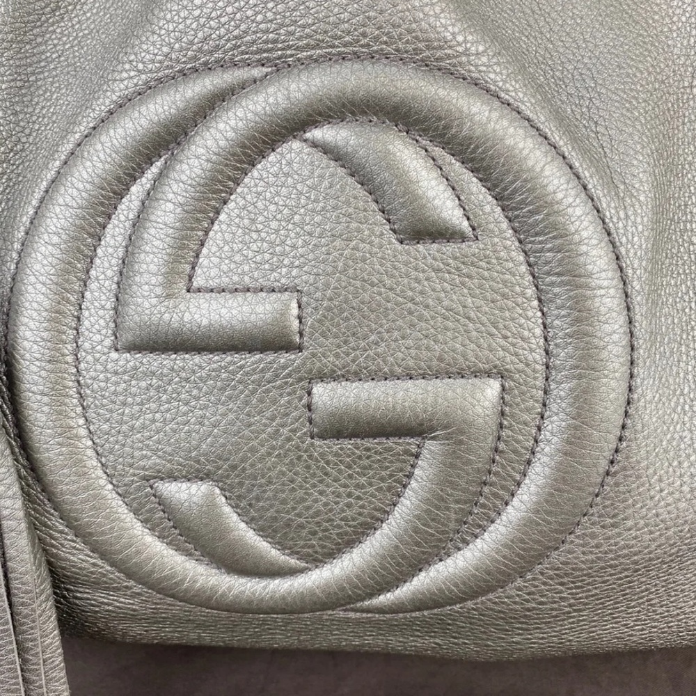 Authentic Gucci handbag in pewter - Picture 9 of 15
